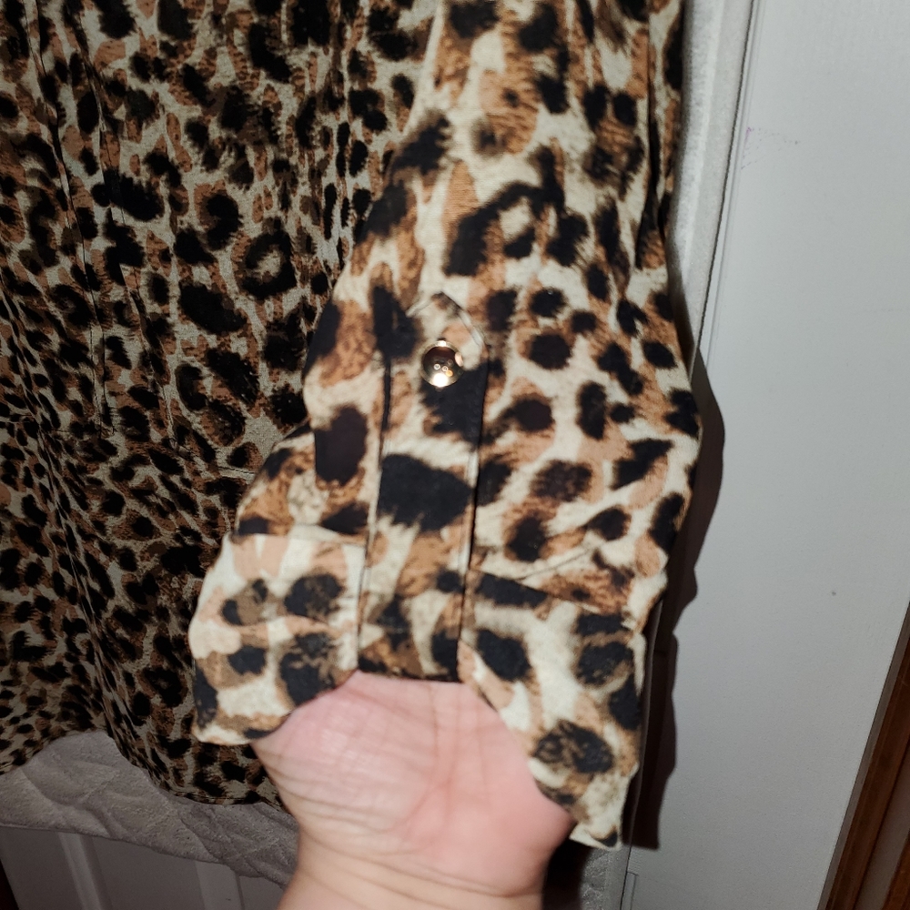 2x Rafaella Animal Print 3/4 Sleeve Top Blouse - Picture 4 of 7
